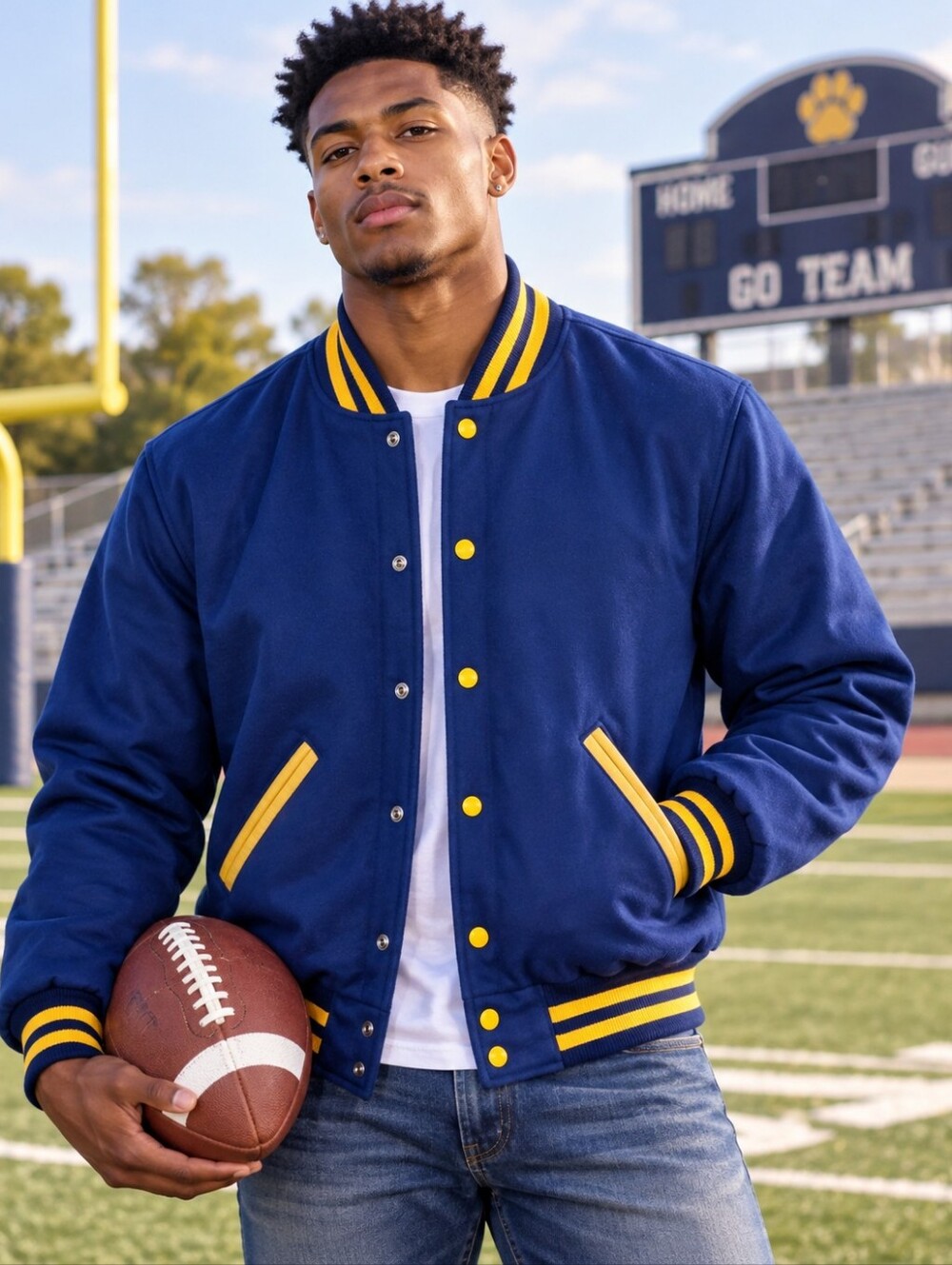 Holloway Original Varsity Jacket Letterman coat jackets outerwear wool Small
